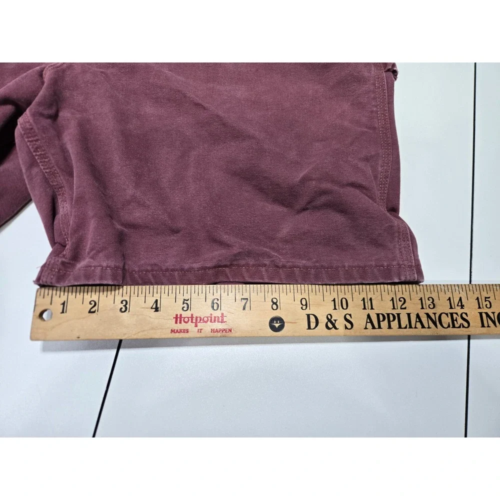 Vintage Carhartt Carpenter‎ Shorts Burgundy Men's 38 WU1936 Grunge Skater